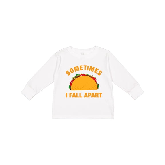 Inktastic Tacos Fall Apart Boys or Girls Long Sleeve Toddler T-Shirt