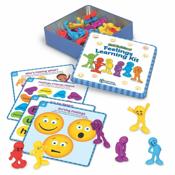 Learning Resources Skill Builders! Feelings Learning Kit Talking Flash Cards Ages 4 and Up