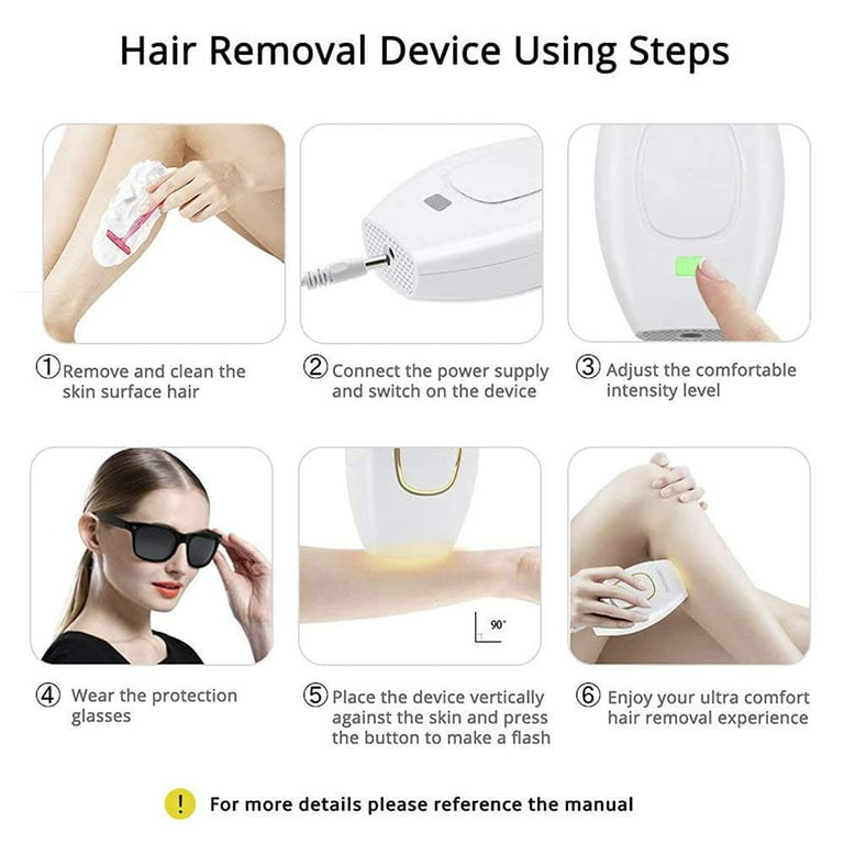 5minskin At-Home Laser Hair Removal Handset Long-lasting Reduction in Hair  Regrowth for Body & Face