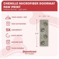 thumbnail image 2 of GFDYREE - Ultra Absorbent Microfiber Dog Door Mat, Durable, Quick Drying, Washable, Prevent Mud Dirt, Keep Your House Clean (Light Grey w/Paw Print, Hallway Runner) - 8' x 2' Feet, 2 of 7