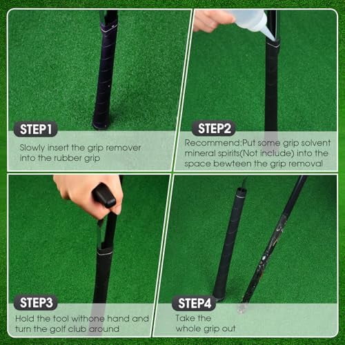 Golf Grip Removal Tool，11" V-Groove Grip Remover Saver for Standard Length Swinging Grips，High-Carbon Steel Golf Club Tool，Golf Grip Kit Golf Tools Golf Grip Tool