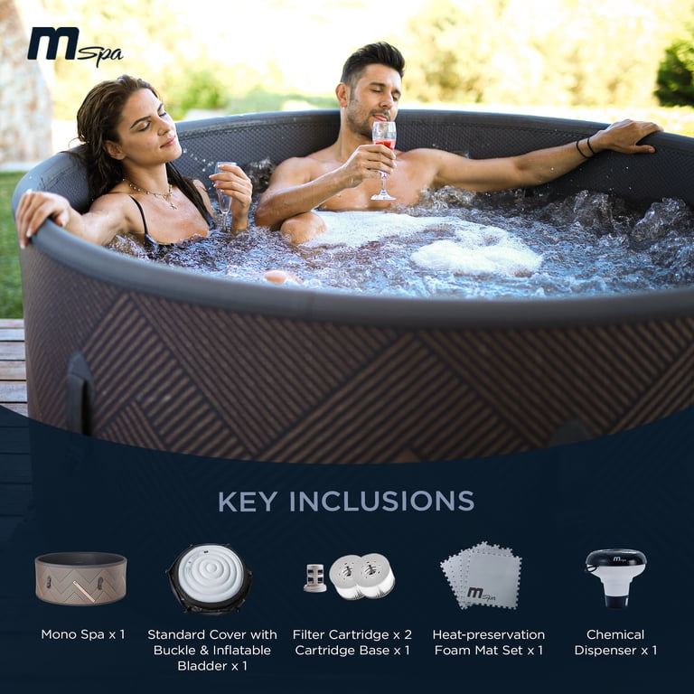 macomo SPA24 循環温浴器 MSPA Portable Inflatable Hot Tub Bath, Mono Round Bubble Spa with