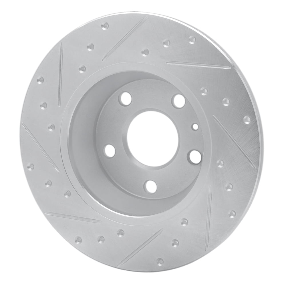 Dynamic Friction Company 631-73053R DFC Brake Rotor - Drilled And Slotted - Silver