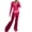 Hot Pink 2 pieces outfits, variant on Usmixi Holiday Tracksuits Set for Women Gold Velvet 2 Pieces Set for Women Open Zip Hooded Cropped Coat and Drawstring Flared Pant Outfits Sets Casual Solid Pocket Lounge Set up to 60% off