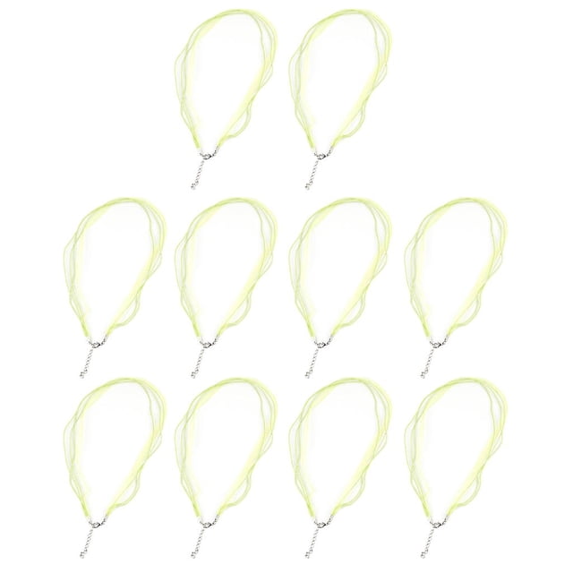 Paquete de 10 cordones de cinta, nudos ajustables, collar, cuerda, suministros para fabricación de joyas