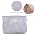 thumbnail image 2 of Bolsa de cosméticos impresa para mujer Bolsa de lavado de flores en relieve con cremallera de lona (azul púrpura) Ygjytge Cuidado Belleza, 2 of 3