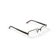 Contour Men's FM9188 Rectangular Prescription Eyeglasses with Case, Dark Brown