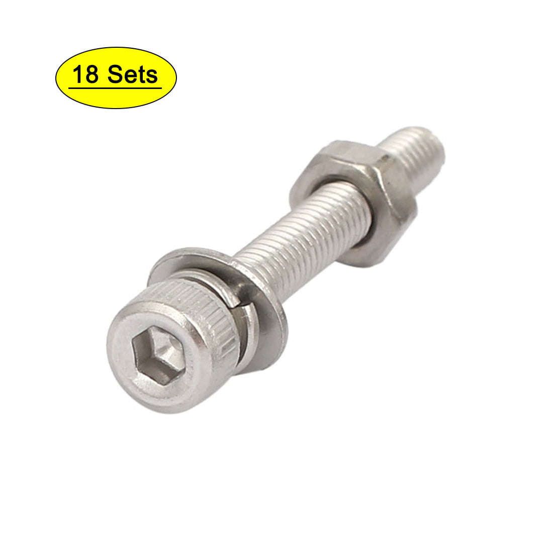 M4x30mm Nuts and Bolts 304 Stainless Steel Hex Socket Head Cap Screws and Nuts M4x30MM