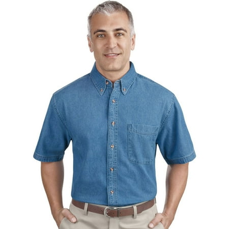 - Port & Company Men's Short Sleeve Value Denim Shirt
