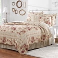 thumbnail image 2 of Greenland Home Fashions  Antique Rose All-Cotton Reversible Quilt Set Ecru (3-Piece Set) King - Cal King 3 Piece, 2 of 5