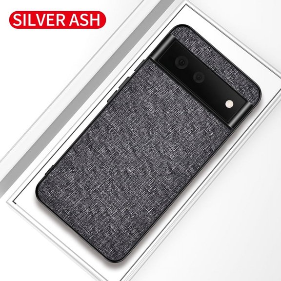 Case for Google Pixel 6, Shockproof TPU Canvas Anti-Fingerprint Slim Lightweight Anti-Slip All-Inclusive Protective Shell Phone Cover Case for Google Pixel 6 (6.4 inch 2021 Version), Gray