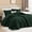 Dark Green, variant on Fluffy Sherpa King Comforter Set, Super Soft Beige Fleece Warm Bedding for Winter, Luxury Jacquard Boho Thick Plush Bed Set 3 Pieces Including Comforter and Pillowcases