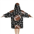 thumbnail image 2 of Love Football Sports Blanket Hoodies for Kids 6-13YR Oversize Wearable Blanket Hoodies for Boys Girls Teens, 2 of 7