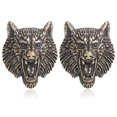 thumbnail image 1 of 2 Pcs Blazer Buttons Wolf Head Buckle Craft Purses Rivet Belt Rivets Binding Screws Rivet, 1 of 3