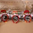 thumbnail image 3 of Billuyoard Diademas de Navidad Accesorios para el cabello de Papá Noel Accesorios de rendimiento de dibujos animados suaves Sombreros para niños Kits de decoración para fiestas punto rojo y blanco, 3 of 6
