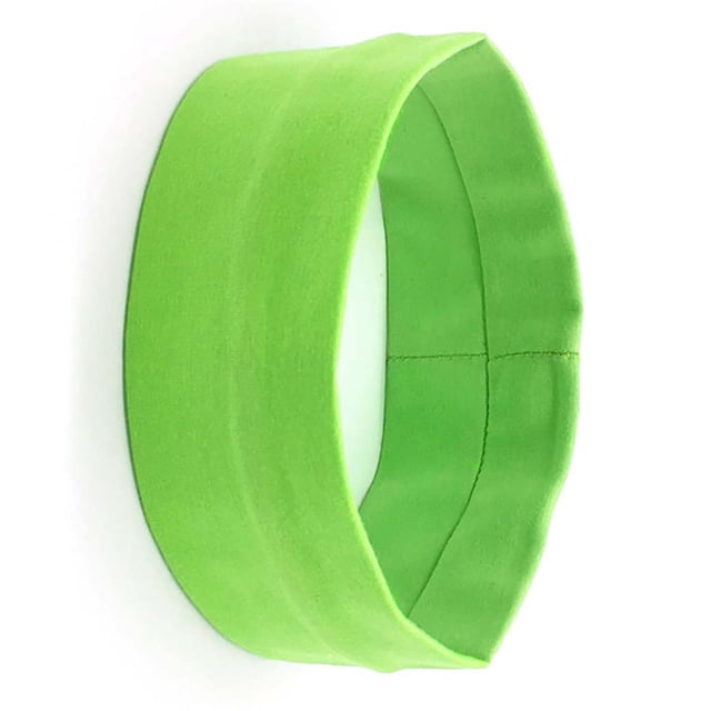 Minnieouse Moda Yoga Correr Diadema Bandas para el cabello ajustables Secado rápido Verde limón Type3