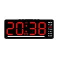 thumbnail image 1 of Reloj digital de regalo con fecha, día de la semana, fácil de leer, con 2 alarmas, reloj de pared Número rojo, 1 of 9