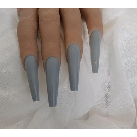 Lovely Claws Gloss Gray 2XL Press On Nail Set