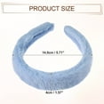 thumbnail image 5 of Unique Bargains Fluffy Fuzzy Headband Solid Color Hair Band Plush Headband Soft Fuzzy Hair Hoop Fashion Accessory Blue, 5 of 7
