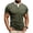 Army Green, variant on WIZUTIZ Men's Fake Two Pieces Henley Tshirts Classic T Shirts with Pocket Trendy Tee Short Sleeve Fashion Spring Clothes Men