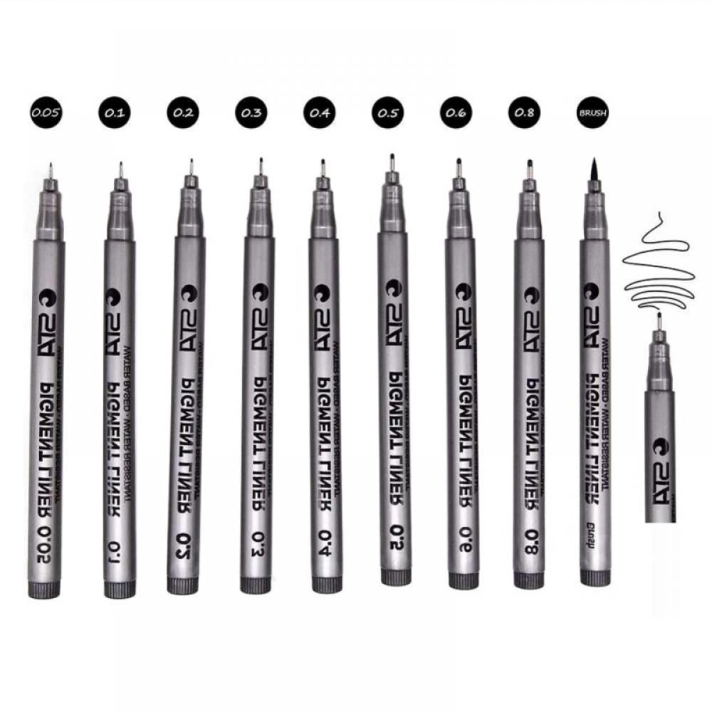Black Pigment Ink Micro Pens Waterproof Drawing Pen For Artist Sketching Illustration Comic Manga Writing Assorted Tips New