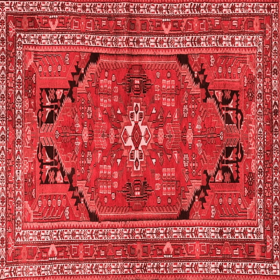 Ahgly Company Indoor Square Persian Red Traditional Area Rugs, 3' Square