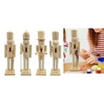 thumbnail image 2 of HLONK Unpainted Wood Nutcrackers Craft Unfinished Christmas Figures Walnut Soldier, 2 of 13