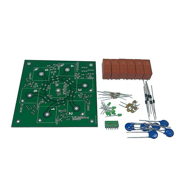Interruptor de antena remota Coaxial 6ch 6:1 So-239 1,8 mhz-60mhz Kit Diy