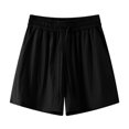 thumbnail image 4 of UDAUDU Women's Running Shorts Quick Dry Athletic Shorts 2026 Summer Baggy Drawstring Knee Length Wide Leg Pants with Pockets Black 2XL, 4 of 5