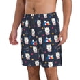 thumbnail image 2 of KLL Llamas 1 Men's Casual Summer Beach Shorts Hawaiian Shorts with Pockets-Large, 2 of 5