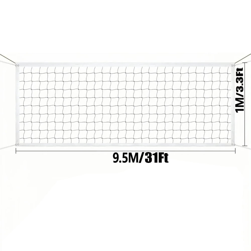 Soapow Indoor and Outdoor Polyethylene Volleyball Net, 32ft x 3ft