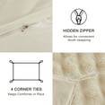thumbnail image 3 of EMME Faux Fur Duvet Cover King Size, 3 Pieces Ultra Soft Fluffy Comforter Cover, Cozy Warm for Winter, Luxury Elegant Shaggy Bubble Design Bedding, 1 Duvet Cover & 1 Pillow Shams (King, Cream White), 3 of 5