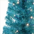 thumbnail image 5 of 4.5 ft Pre-Lit Teal Tinsel Artificial Tree, 5 of 7