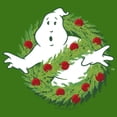 thumbnail image 2 of Men's Ghostbusters Christmas Wreath Logo  Graphic Tee Kelly Green Medium, 2 of 5