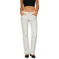 thumbnail image 4 of JUSLIO Women Jeans,Polka Dot Print Zip Fly Straight Leg Full Length Denim Jeans, 4 of 6