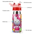 thumbnail image 3 of Hello Kitty Bottles with Pop-Open, 350 Ml Water Cup for Boys Girls Kids, Reusable Leakproof Tumbler, 304 Stainless Steel, Keeps Drinks Cold, 3 of 8