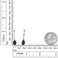 thumbnail image 6 of Gem Stone King 925 Silver and 10K Yellow Gold Black Onyx and Lab Grown Diamond Dangle Earrings for Women | 2.58 Cttw | Gemstone December Birthstone | Pear Shape 9X6MM, 6 of 6