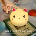 thumbnail image 5 of 1 pieza de luz de noche de gato suave para niños, lámpara de silicona para guardería, luz de noche de animales recargable por USB para dormitorio, linda luz de noche para habitación de niños JAMW  Sencillez, 5 of 5