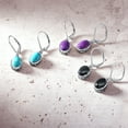 thumbnail image 5 of Bling Jewelry Womens  Western Dangle Gemstone Earrings Oval Lever Back  Sterling Silver, 5 of 6