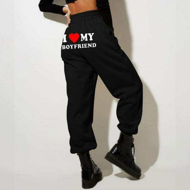 WILLBEST Pantalones Deportivos Casuales elegantes para Mujer, con Forro, de Pierna Ancha y Recta, Cómodos para Hacer Ejercicio, de Cintura Alta, para Yoga y con Bolsillos. Grande