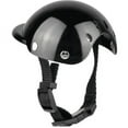 thumbnail image 1 of Casco para mascotas, gorra de seguridad para perros, gorra para casco de bicicleta para gatos, casco universal de plástico ajustable para motocicleta para perros pequeños, gatos (negro, M), 1 of 5