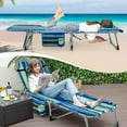 thumbnail image 2 of Harmijoy Outdoor Folding Chaise 5-Position Lounge Chair w/ Face Hole &Adjustable Footrest, 2 of 8