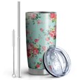 thumbnail image 2 of 20 Oz Pioneer Flower Coffee Tumbler Double Wall Insulated Stainless Steel Water Bottle | Metal Reusable Thermoses Flask with Cup Cap | Leak & Sweat Proof with Anti-Dust Lid, 2 of 7