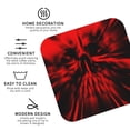 thumbnail image 3 of Zufioo The Red Head Skull Print Leather Coaster Set, Decorative PVC Coasters 4-pack - Scald and Stain-resistant, Suitable for Home, Cafes, Restaurants-Square, 3 of 6
