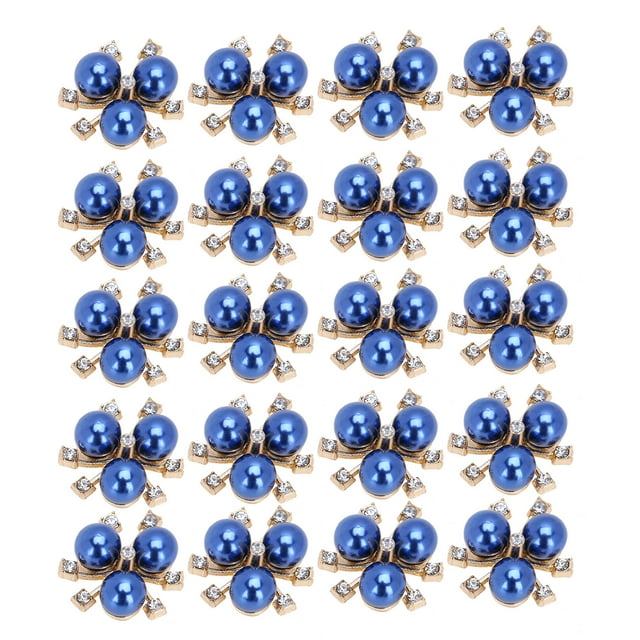 Qiilu Pearl Flower Rhinestones, Rhinestones Flower Fashion For Hats For Bags