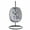 Gray, variant on SUDICA Outdoor Egg Swing Chair with Stand, Black Rattan Wicker Hanging Chair with Cushion for Patio, Balcony, Garden