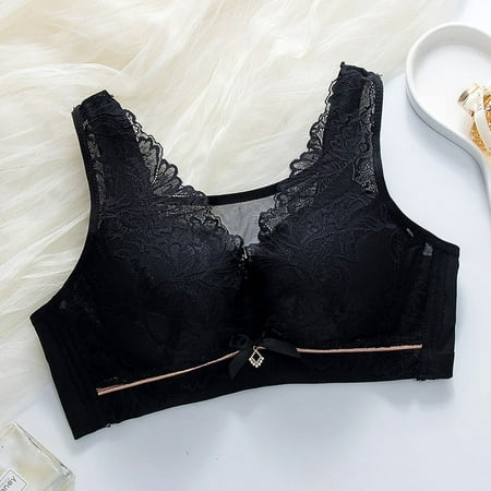Blczomt Balconette Women Bras Plus Size Clearance Bralette Sexy Lace Black Bra
