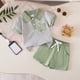 thumbnail image 2 of Niños Lugar Niños Pantalones Estilo de Dos Piezas de Cuello Redondo Suéter Conjunto con Bowtie Detalle de la Moda, Top Suave Y Pantalones Casuales para Bebés Niñas Trajes Diarios, 2 of 7