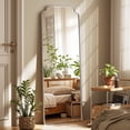 thumbnail image 5 of Easy4Home 64"x21" Arched Full Length Mirror Decorative Wall Mounted Mirror with Metal Frame, Silver, 5 of 6