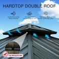 thumbnail image 3 of 8x8 ft Hardtop Gazebo Canopy Metal with Galvanized Steel Double Roof,Curtain & Netting for Patio Deck Backyard, Gray, 3 of 7